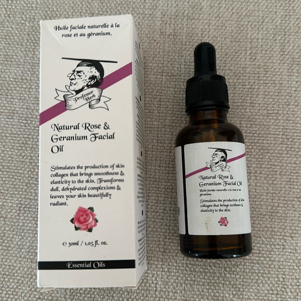 Natural Rose & Geranium Facial Oil. New.